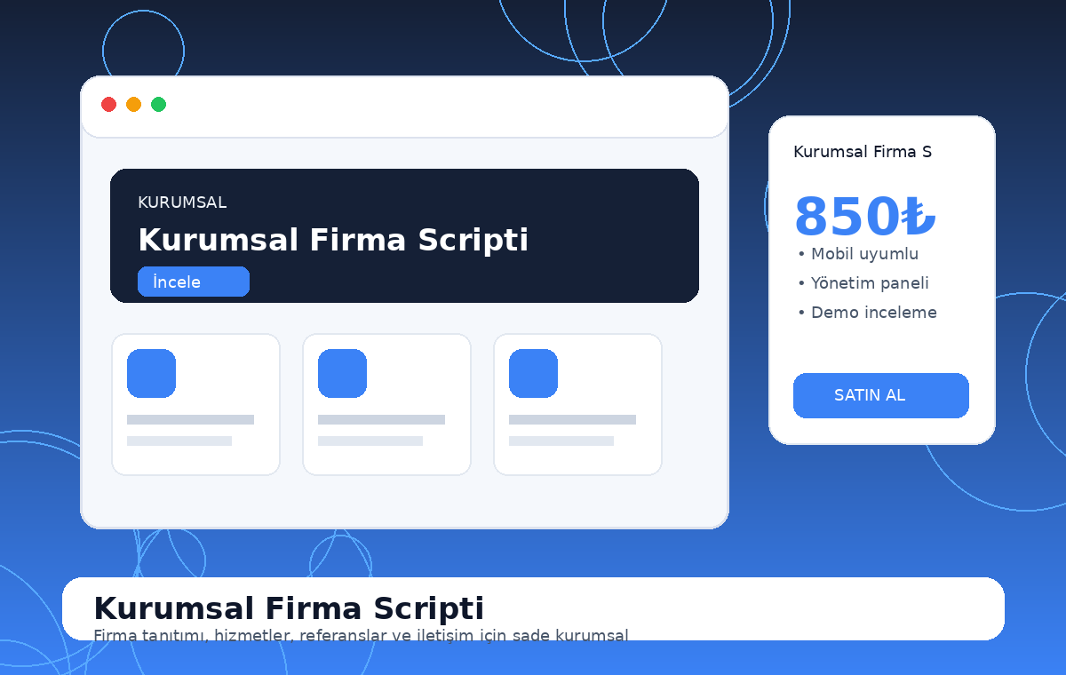 Kurumsal Firma Scripti